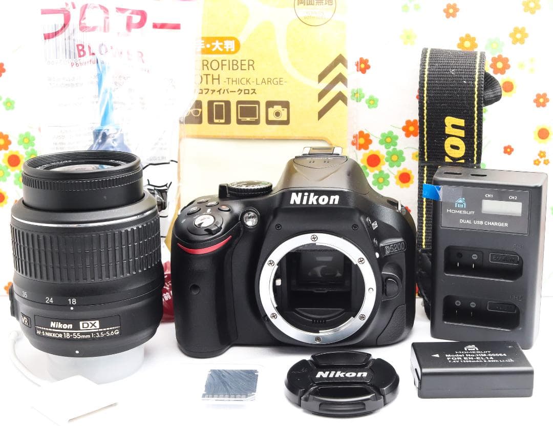 ニコン Nikon D5200☆スマホに送れる！☆手振れ補正付き☆動画撮影