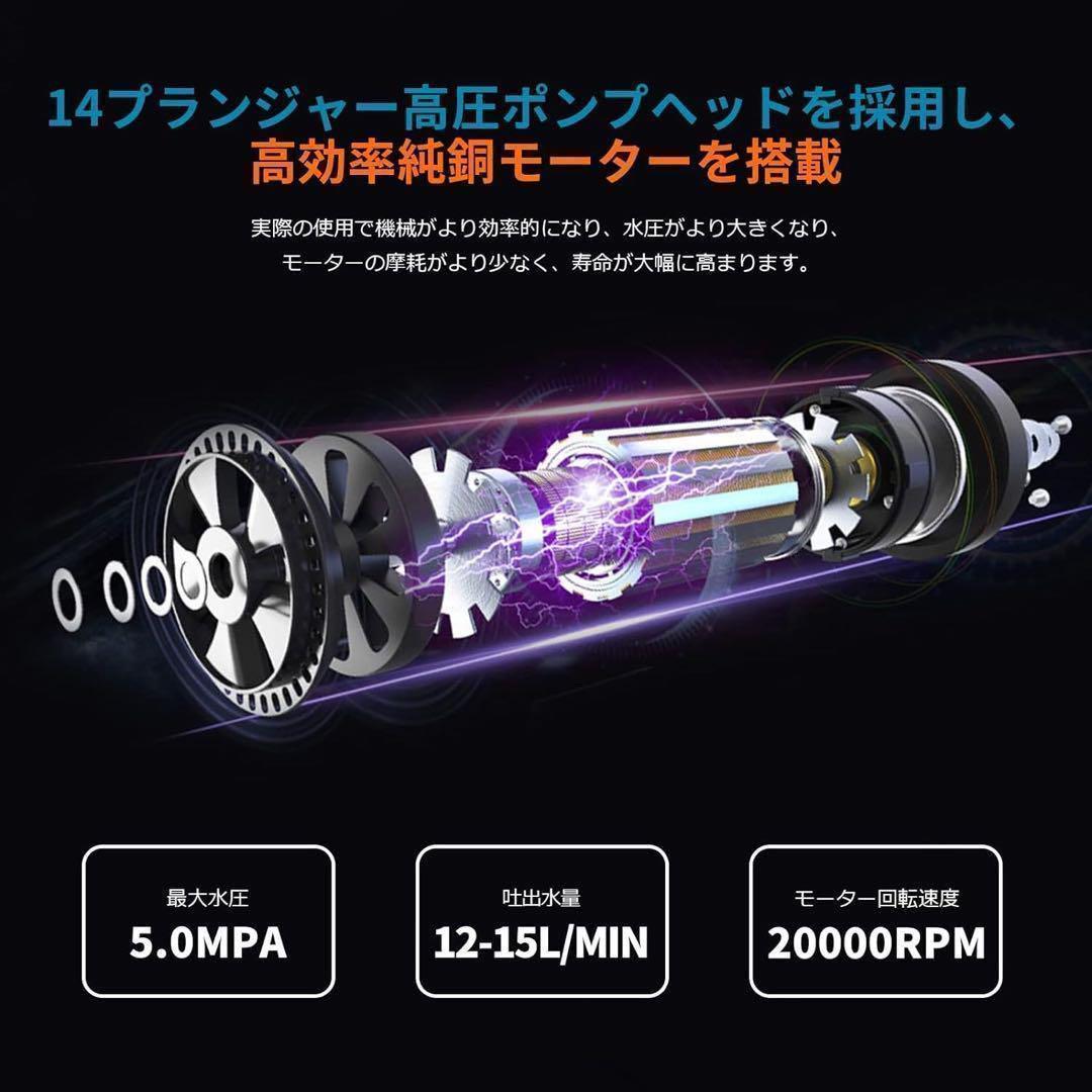 ラスト1個！高圧洗浄機　コードレス充電式　大掃除　ポータブル　バッテリー2個　2