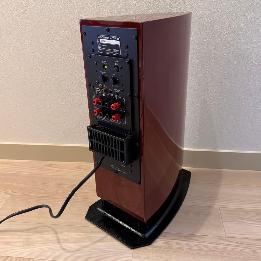 完動品: 取扱説明書付き DENON スーパーウーファー DSW-5L メイプル
