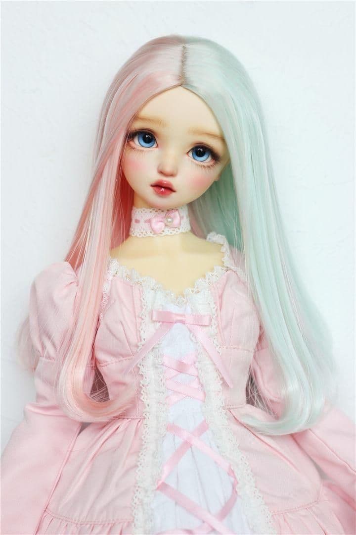AS26 BJD 1/3 人形 ドール　用ウィッグ カツラ 耐熱 ハンドメイド