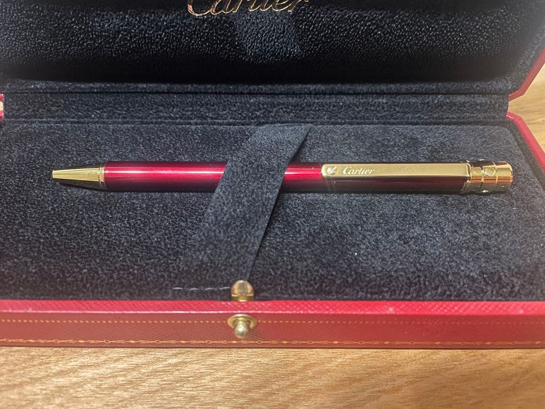 カルティエ Cartier サントス ドゥ カルティエ ボールペン バーガンディ