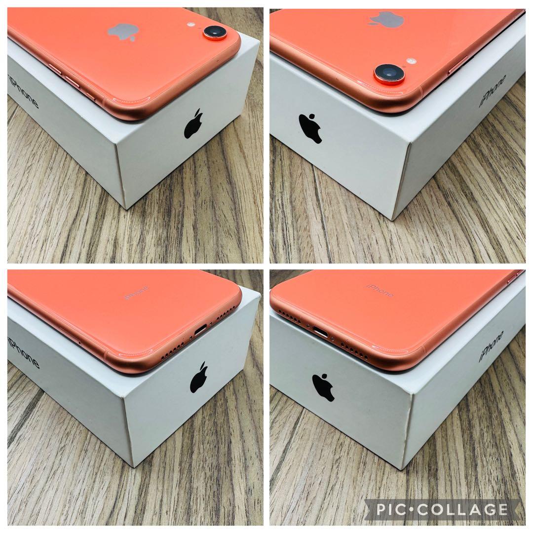 【新品バッテリー】iPhoneXR コーラル 128GB SIMフリー