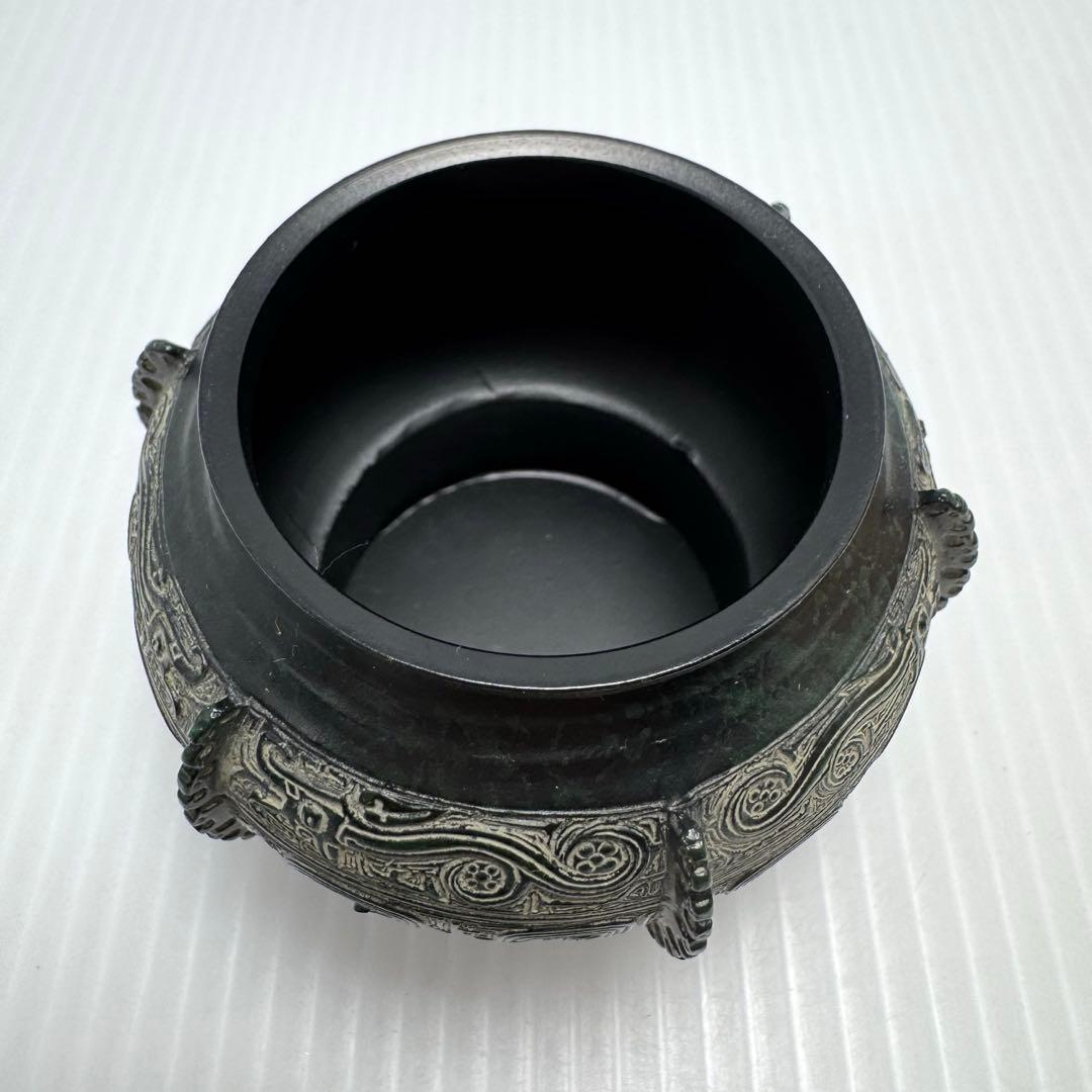 2点セット 未使用 鋳銅 有蓋ほう 大角勲 酒器 置物 レプリカ 共箱 説明書