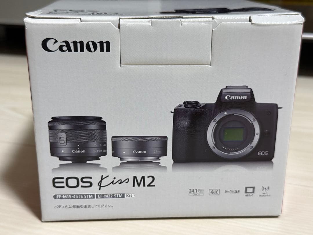 【箱あり美品】Canon EOS Kiss M2 ダブルレンズキット 22mm