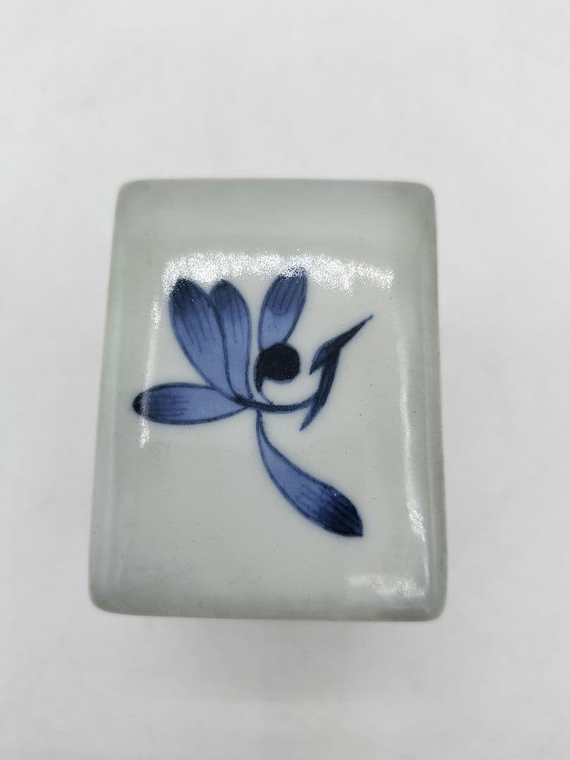 c792 煎茶　重巾合 青ラン 平安春峰 紙箱 茶道具 古物