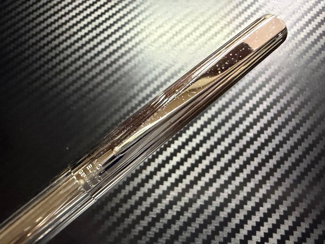 美品 エボナイト芯 モンブラン ノブレス シルバー 万年筆 EF 極細字