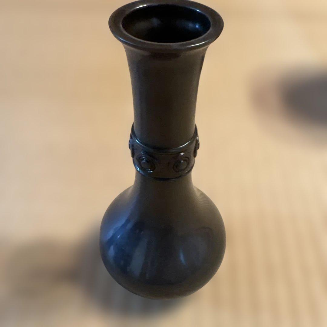 唐金　渦巻き紋皆具