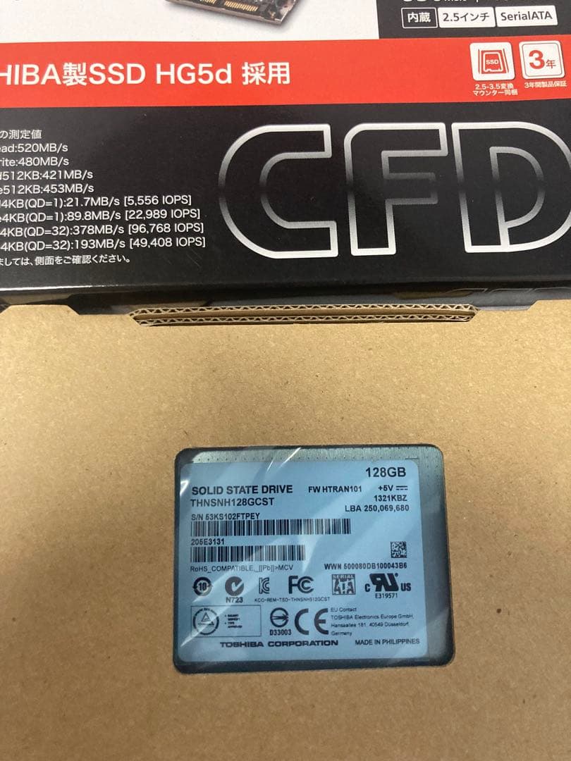 新品 美品 TOSHIBA 128GB CFD CSSD-S6T128NHG5Q