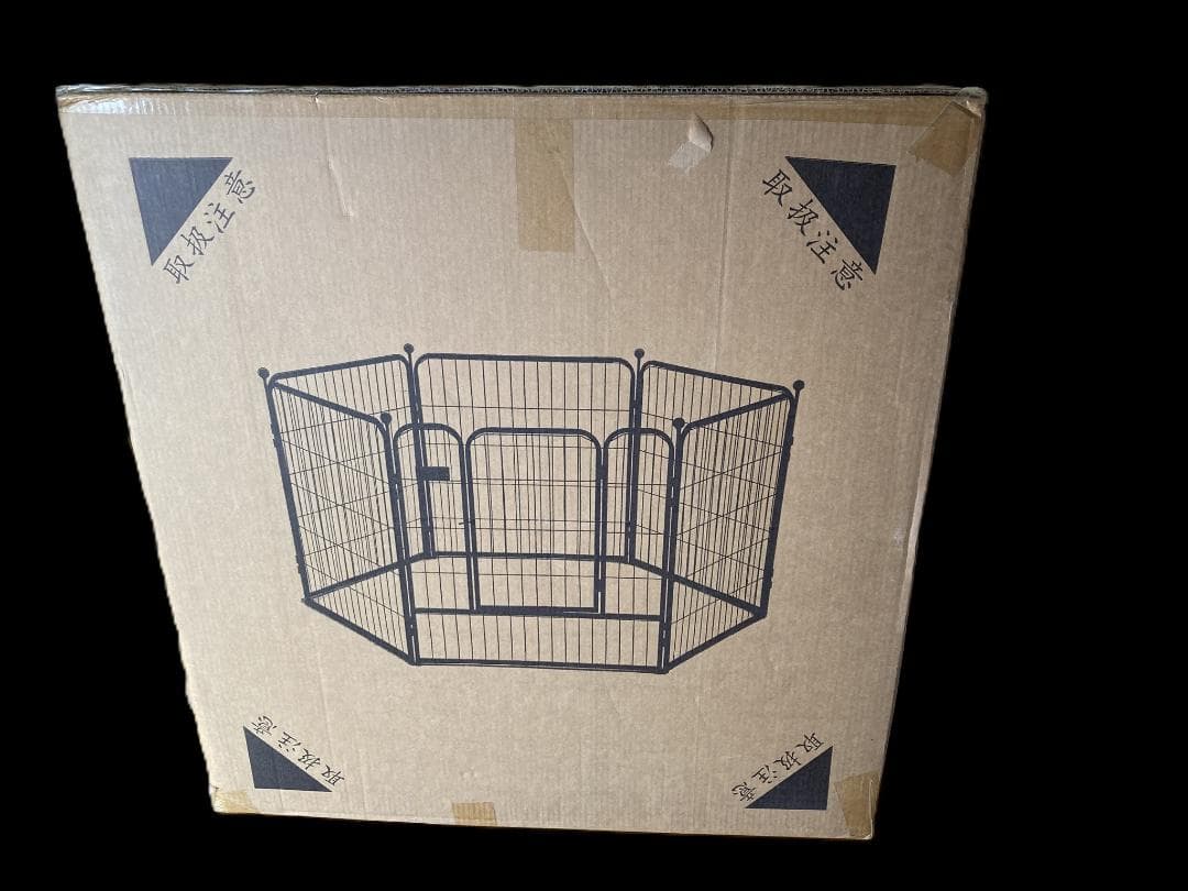 【新品】牧小苫 msmr ペットサークル 折りたたみ式 ブラック 高さ80cm