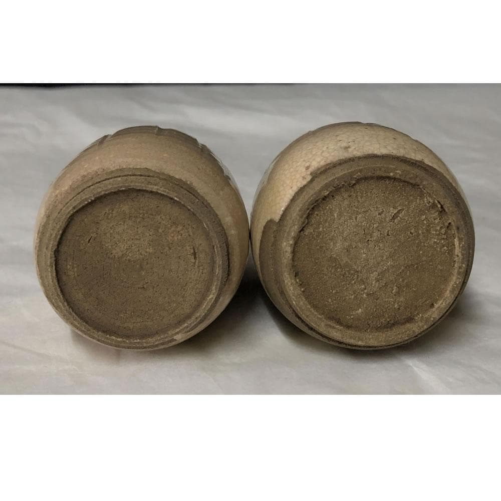 e2259 古清水 茶筅形 徳利 一対 高さ9cm 木箱入り 茶筅徳利