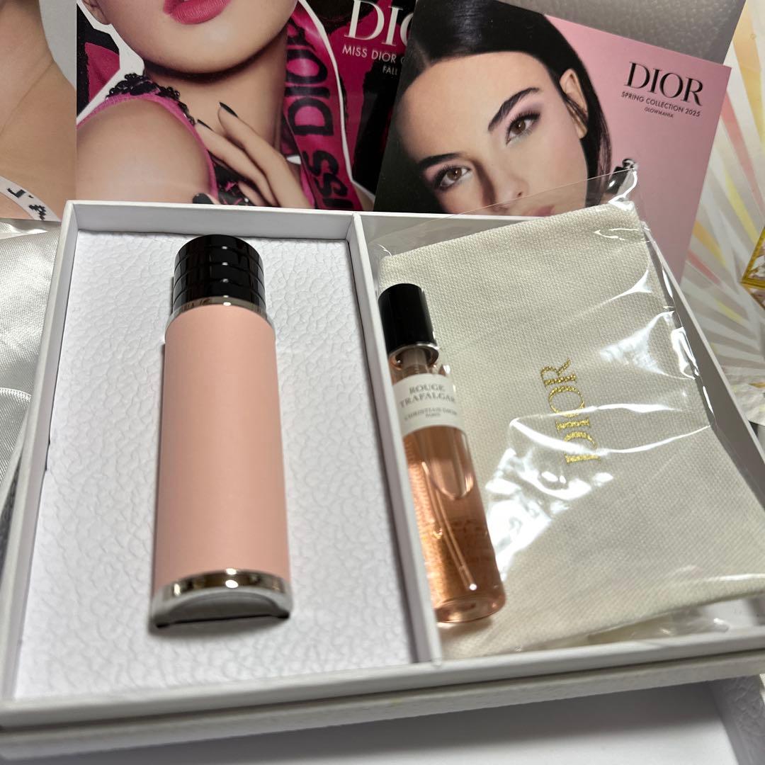 diorアトマイザーピンク新品未使用☆ルージュトラファルガーリフィル・ミニ巾着付