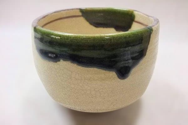 織部「野田東山」美和窯 風雅陶器窯元 茶道具 抹茶茶碗 共箱