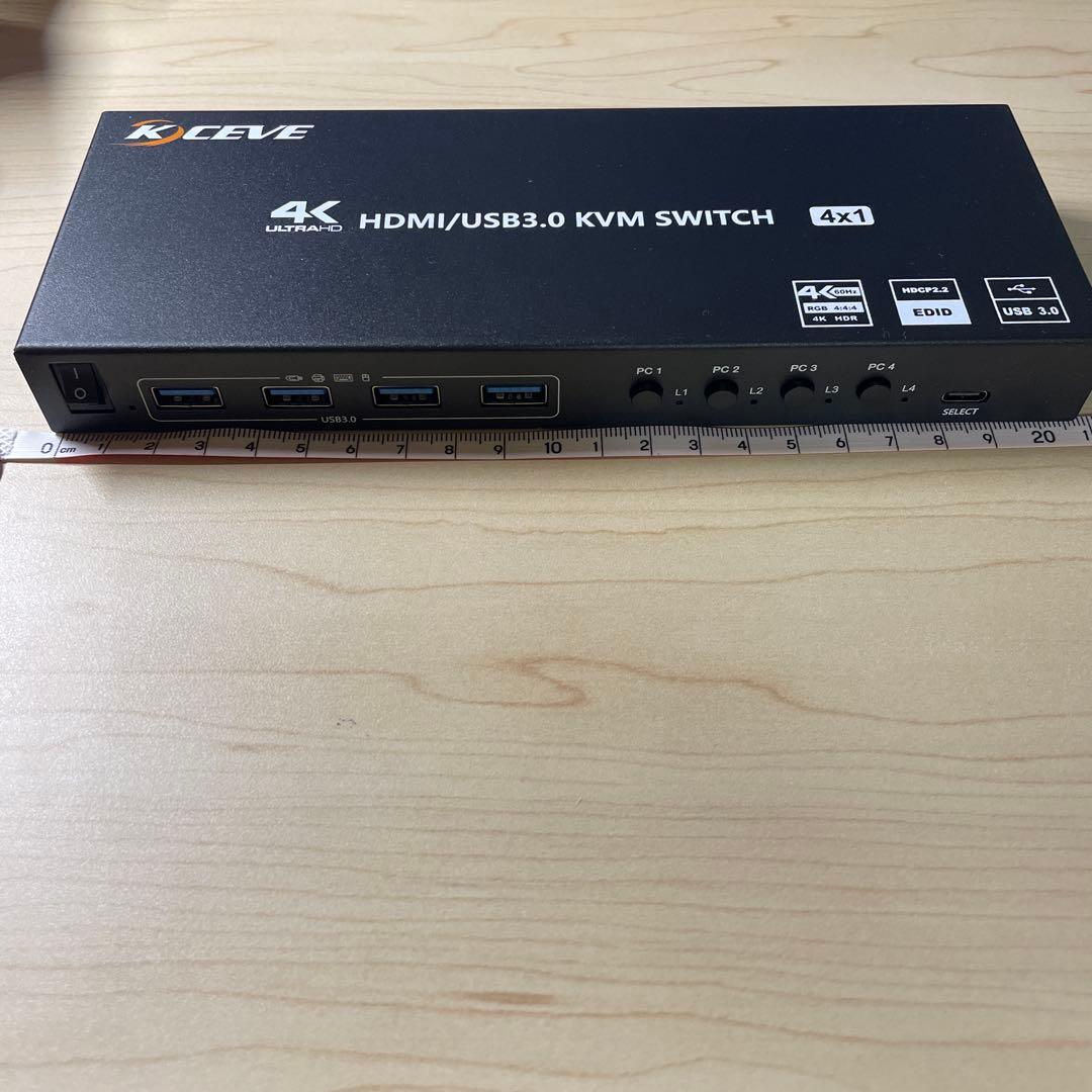 USB 3.0KVM スイッチMDMI4ポートサポート4k 60Hz 2K