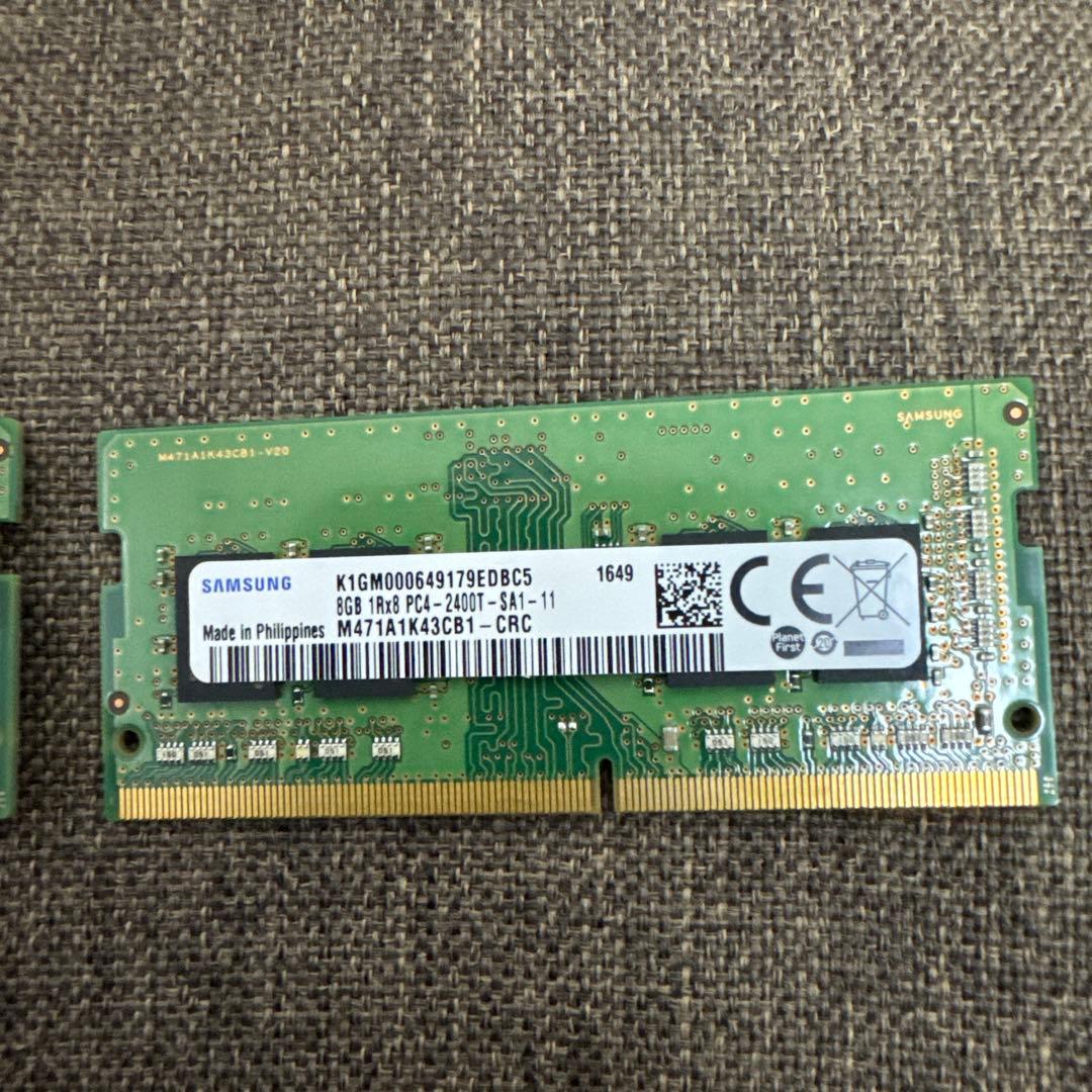 ノートパソコン8GBメモリ　2枚セット 2400MHz Samsung