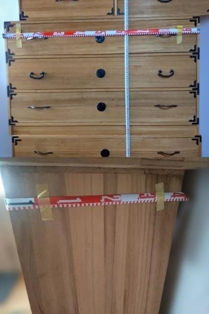 桐箪笥 桐タンス 桐たんす 高さ１７１ｃｍ 幅９４．５ｃｍ 中古 引取限定