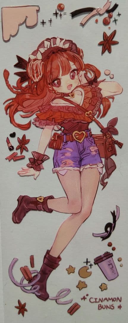 ☆のこり２☆♪J142＃甜甜圈(水晶)浮光文创切り売り海外人物マステ女の子