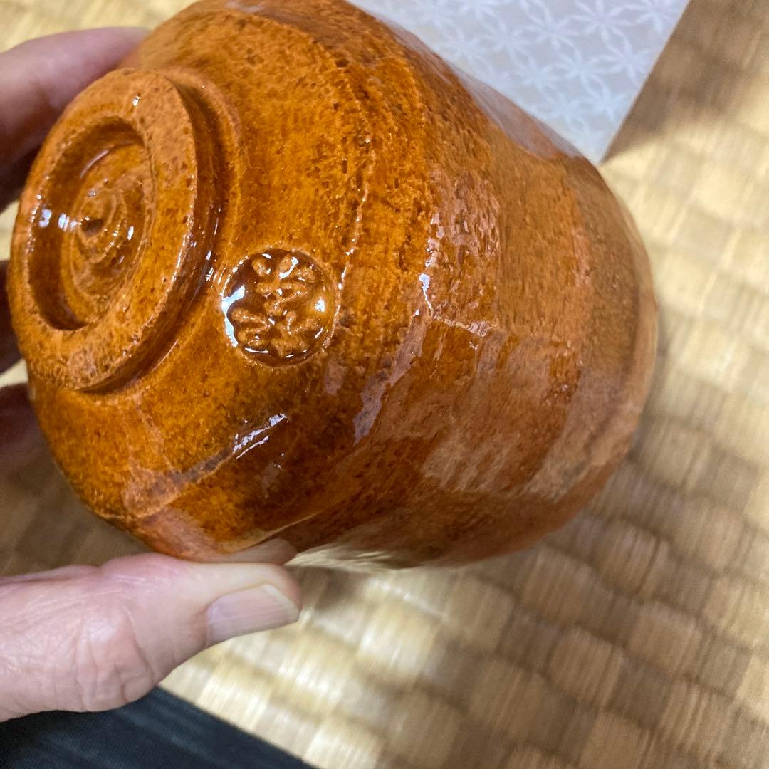 飴楽、筒茶碗美品 未使用品です。