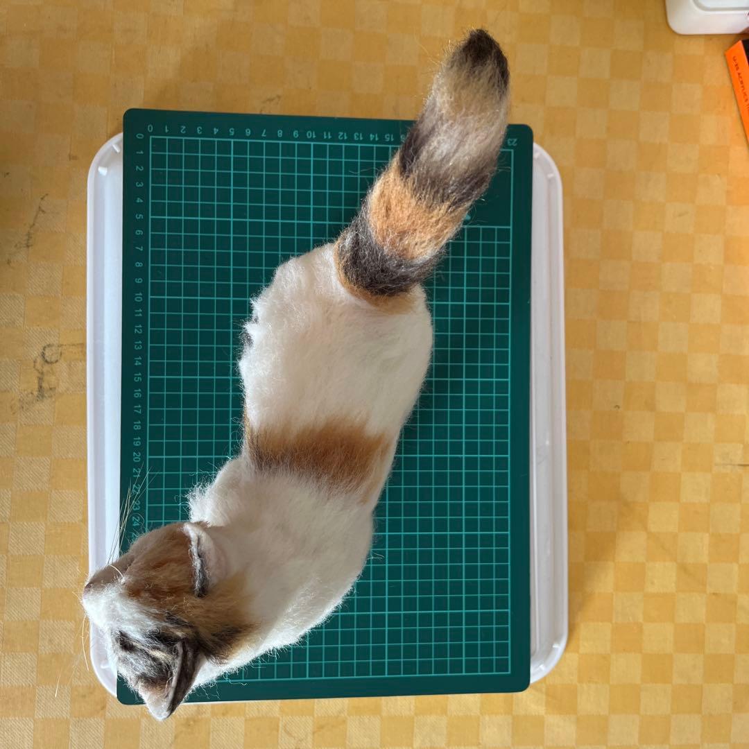 ♡MARIE♡プロフ必読です♪ 羊毛フェルト　猫　No.1 三毛