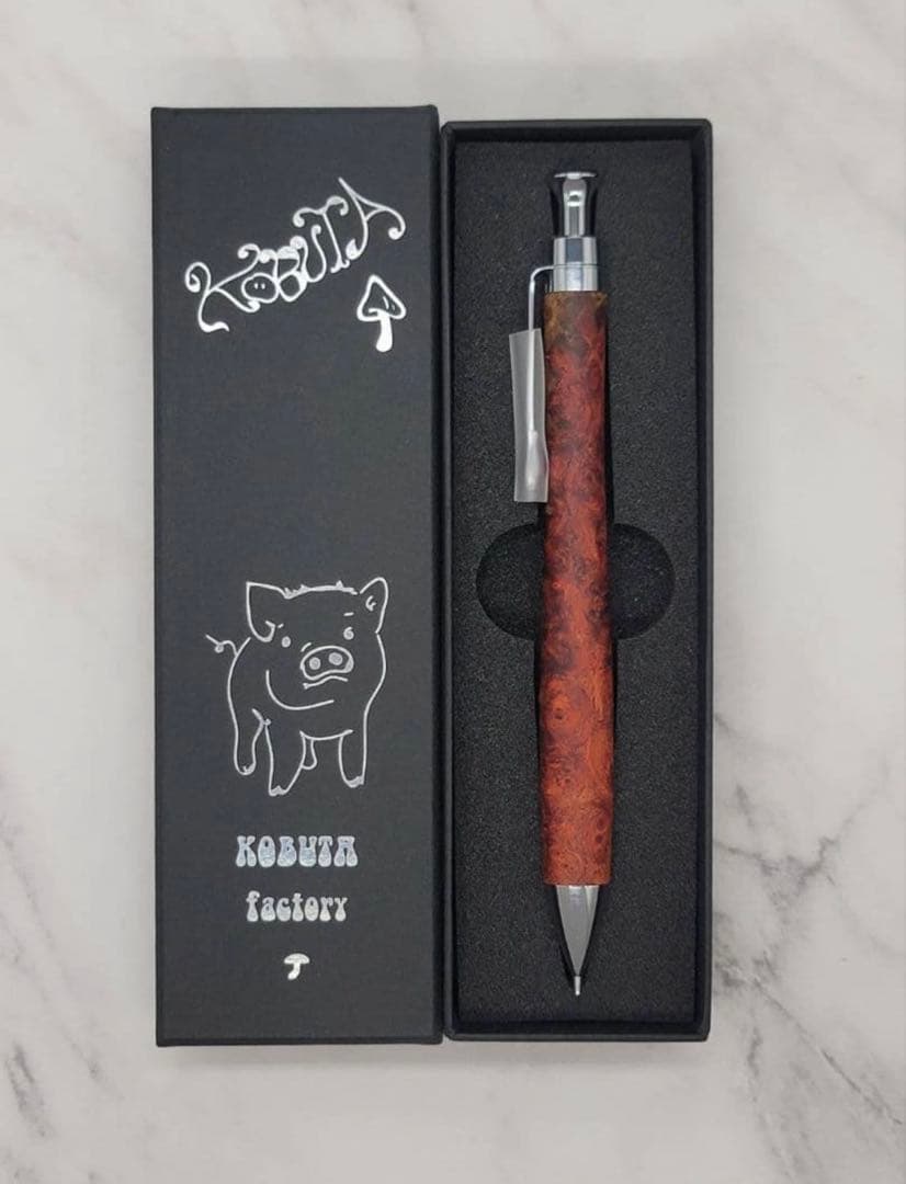 専用です。新品　こぶた工房　極上花梨瘤　紅白　シャープペンシル0.5