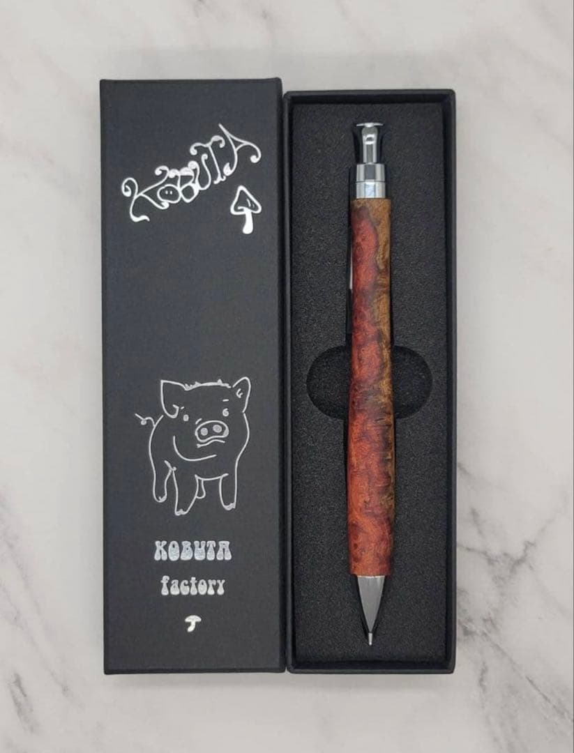 専用です。新品　こぶた工房　極上花梨瘤　紅白　シャープペンシル0.5