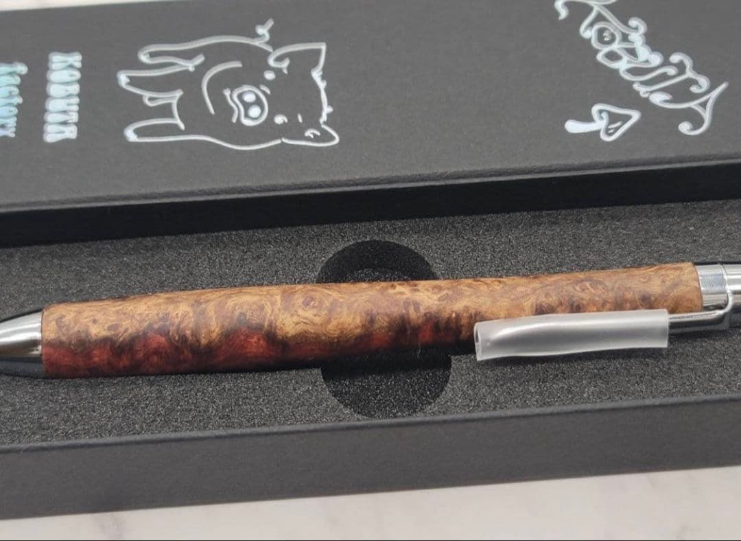 専用です。新品　こぶた工房　極上花梨瘤　紅白　シャープペンシル0.5