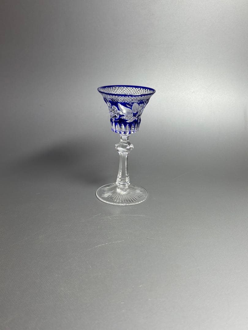 北一ガラス　KITAICHI GLASS 脚付杯　切子ガラス