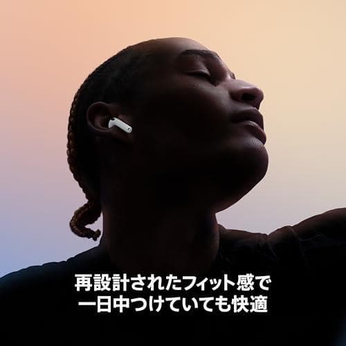 Apple AirPods 4 ワイヤレスイヤホン、Bluetooth5.3、パ