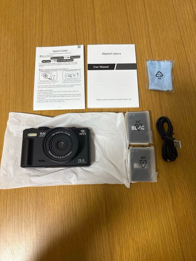 ✨新品 ✨5K対応 デジタルカメラ 7500万画素 WiFi 32GB デジカメ