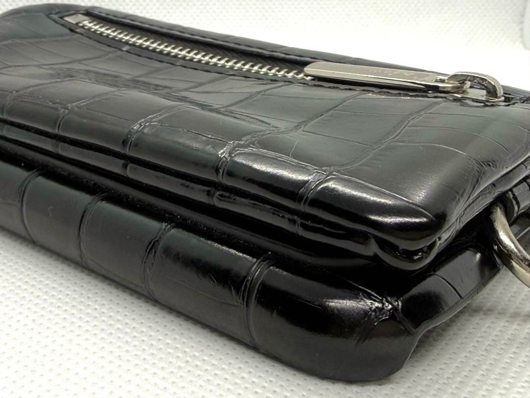 ajew エジュー iPhone11 クロコダイル ショルダーストラップ付き