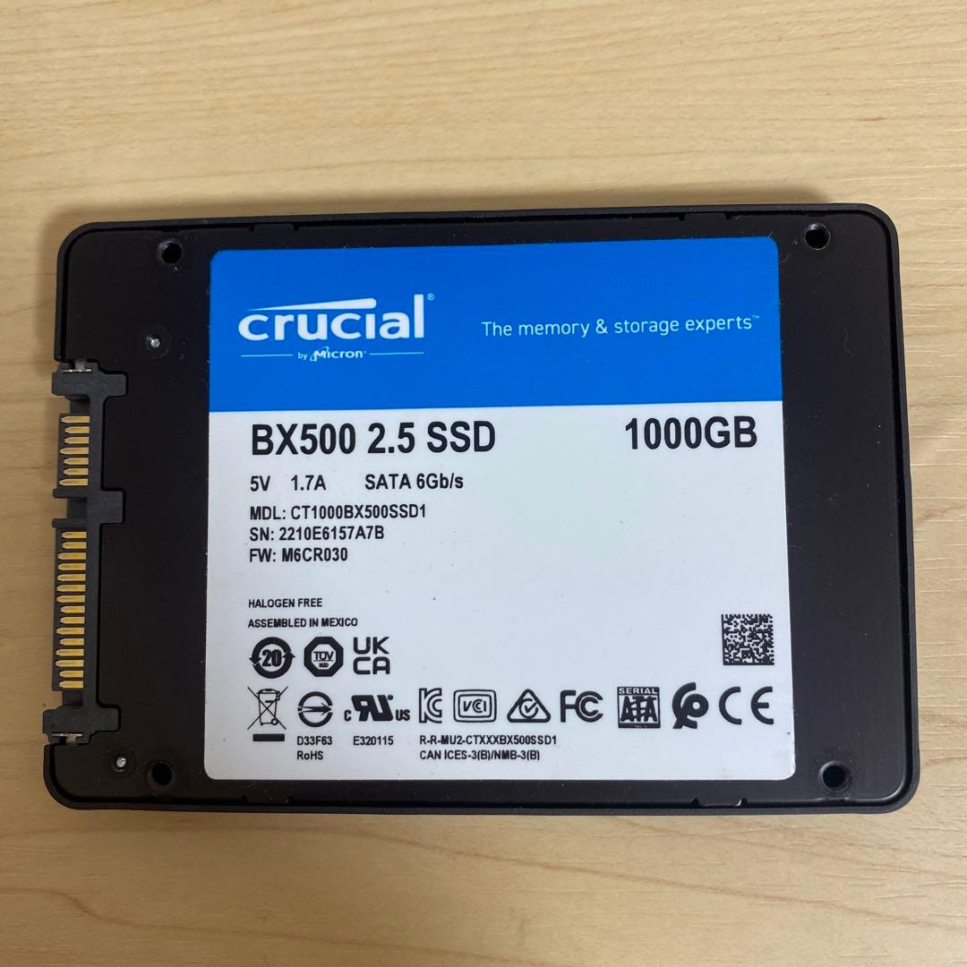 内蔵型SSD SSD 1TB CRUCIAL BX500 2.5 SSD
