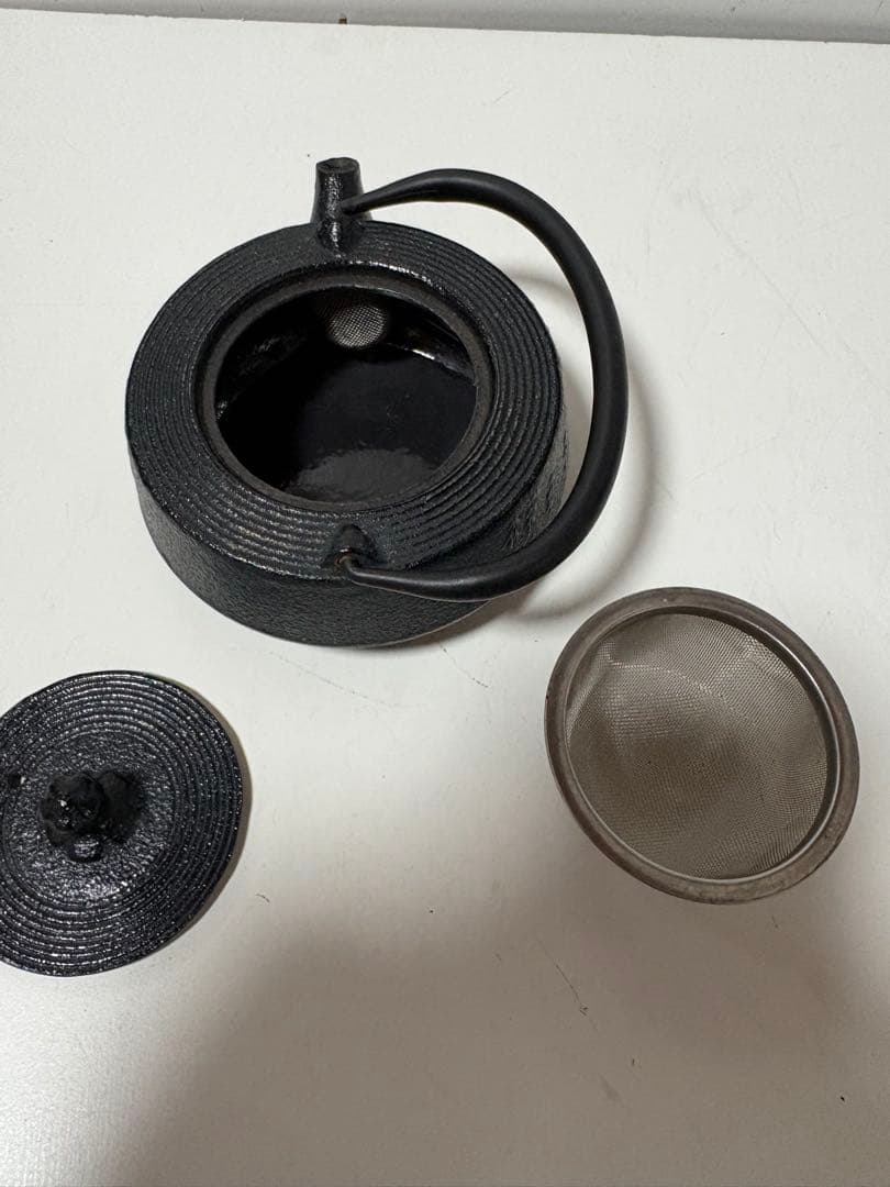 南部鉄器 南部盛栄堂 及源鋳造 急須 平寸筒 300ml 美品 伝統工芸