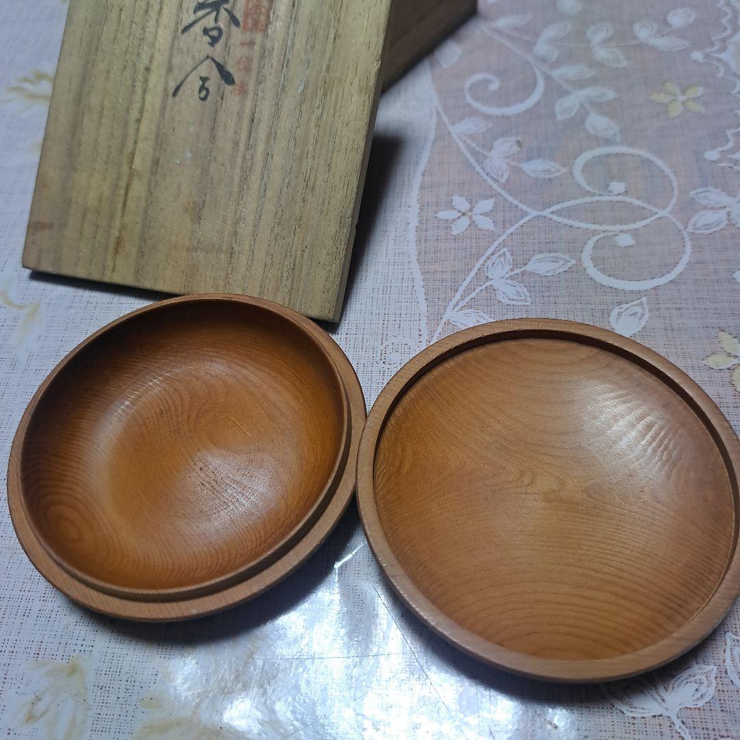 木製　香合　未使用　古美術品　箱あり