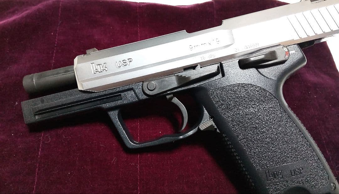 タナカ Hk USP ガスブローバックステンレス調 二丁& カスタム品