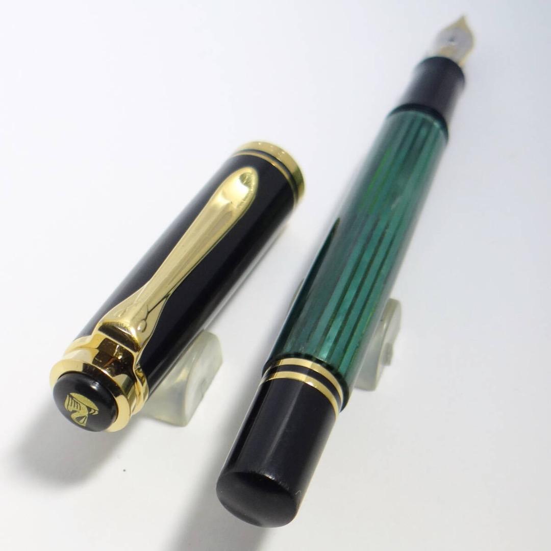 ペリカン 万年筆 スーベレーン M300 緑縞 14C-F M300