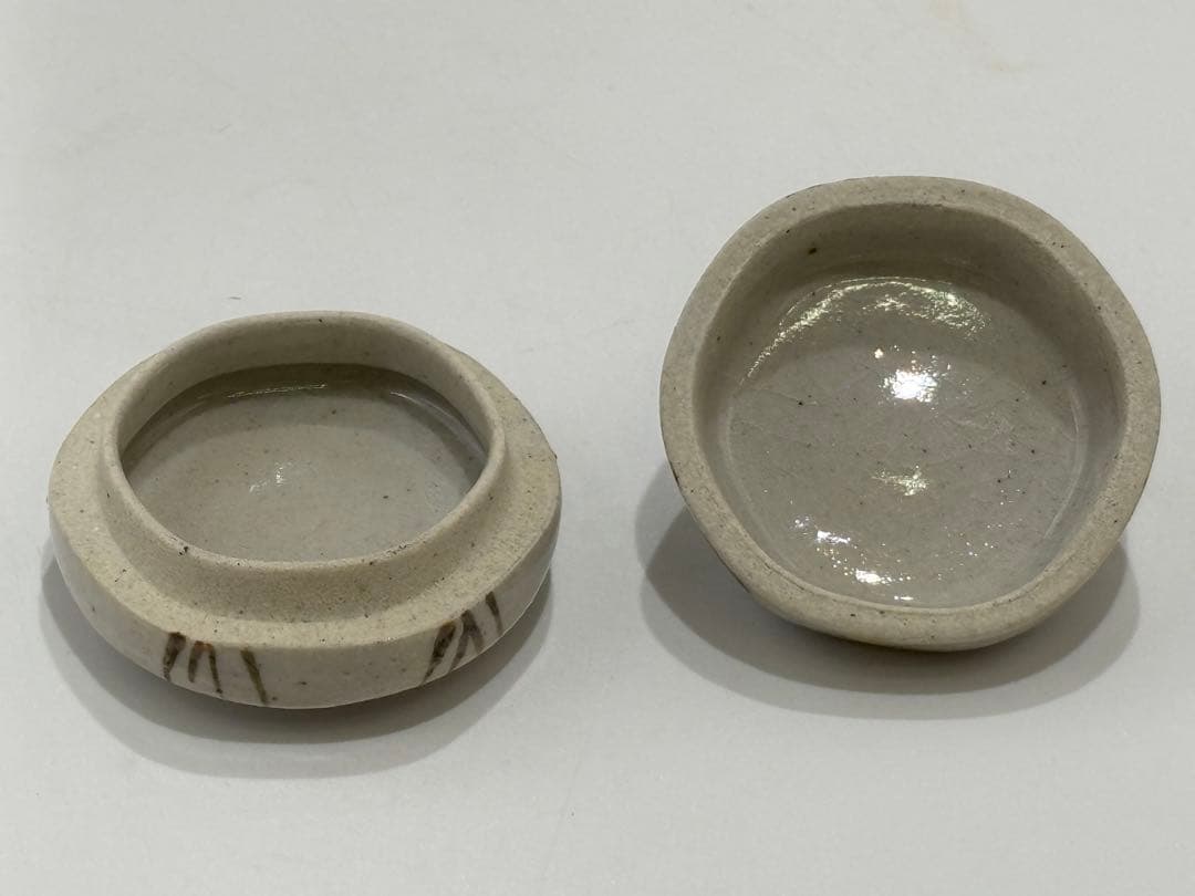 茶道具 弥七田織部 加藤光右衛門 香合 共箱