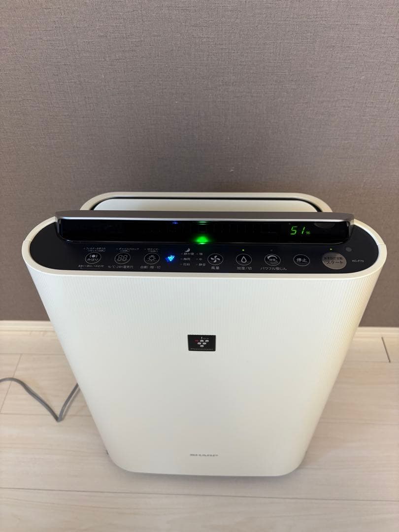 SHARP 加湿空気清浄機 プラズマクラスター KC-F70-W