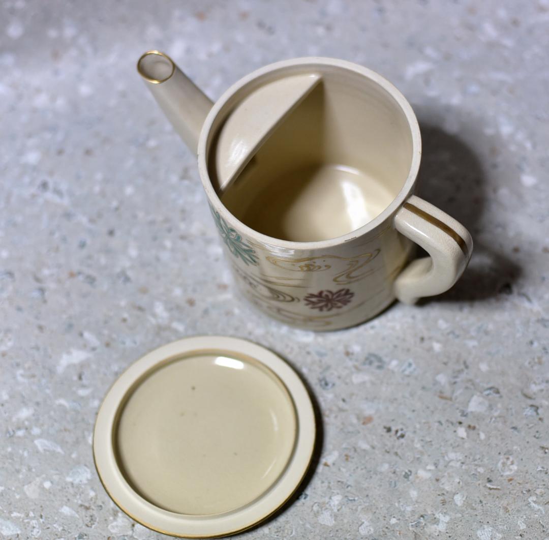 平安　渦潮柄横手水差し、水指【極上品】　お茶道具