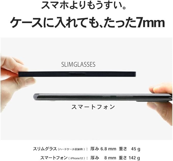 おしゃれ老眼鏡 ブルーライトカット 超薄型 コンパクト SL-R61 +2.50