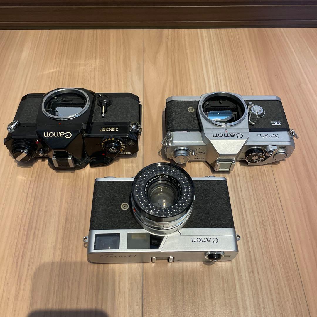 【動作品】Canon EF/FTb/Canonet フィルムカメラセット 3点