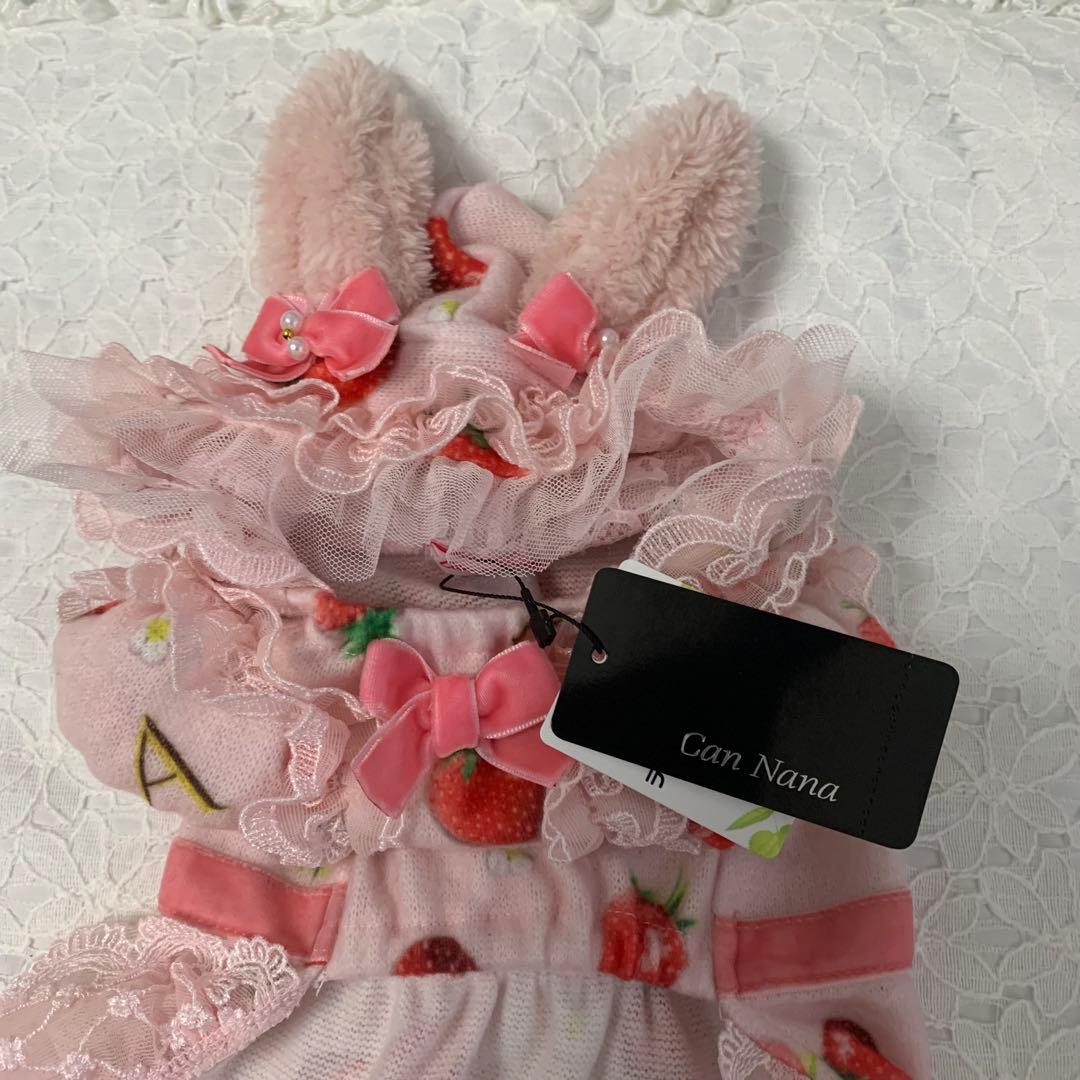 ルーさま専用　きゃんナナ　冬いちごうさ耳ワンピース　新品　Ｓ　ピンク