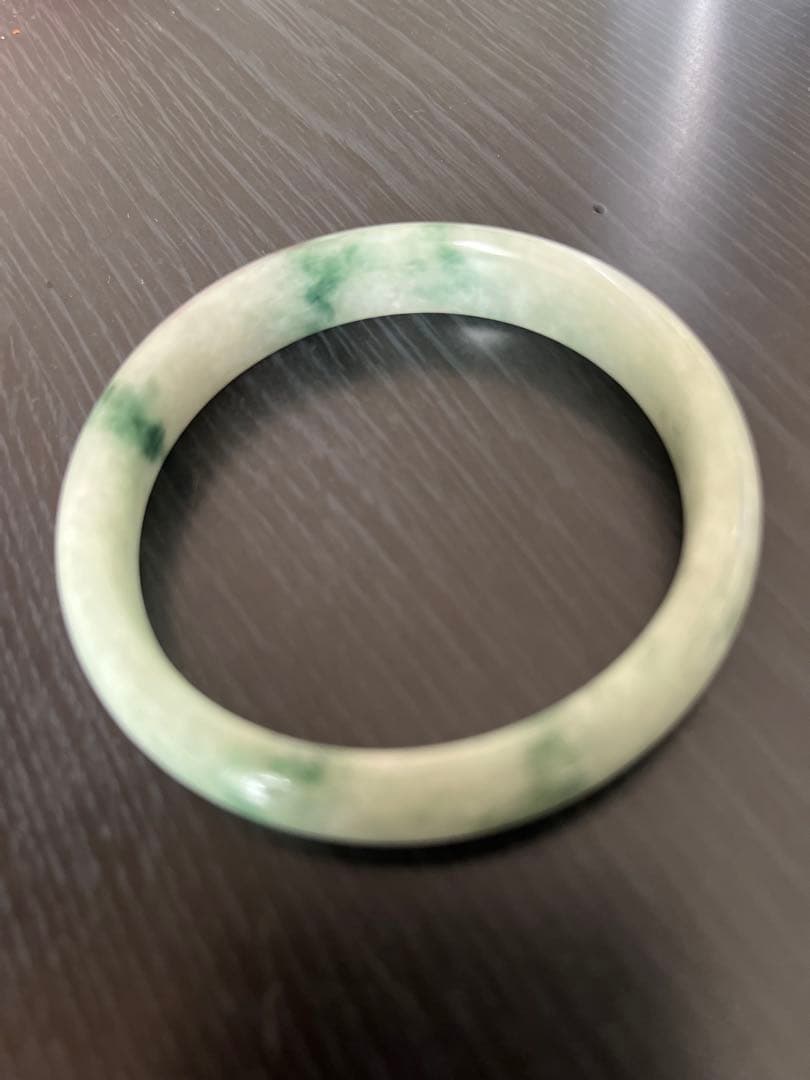 値下げ！A貨天然翡翠 幅9mm 内径54バングル★超美品！