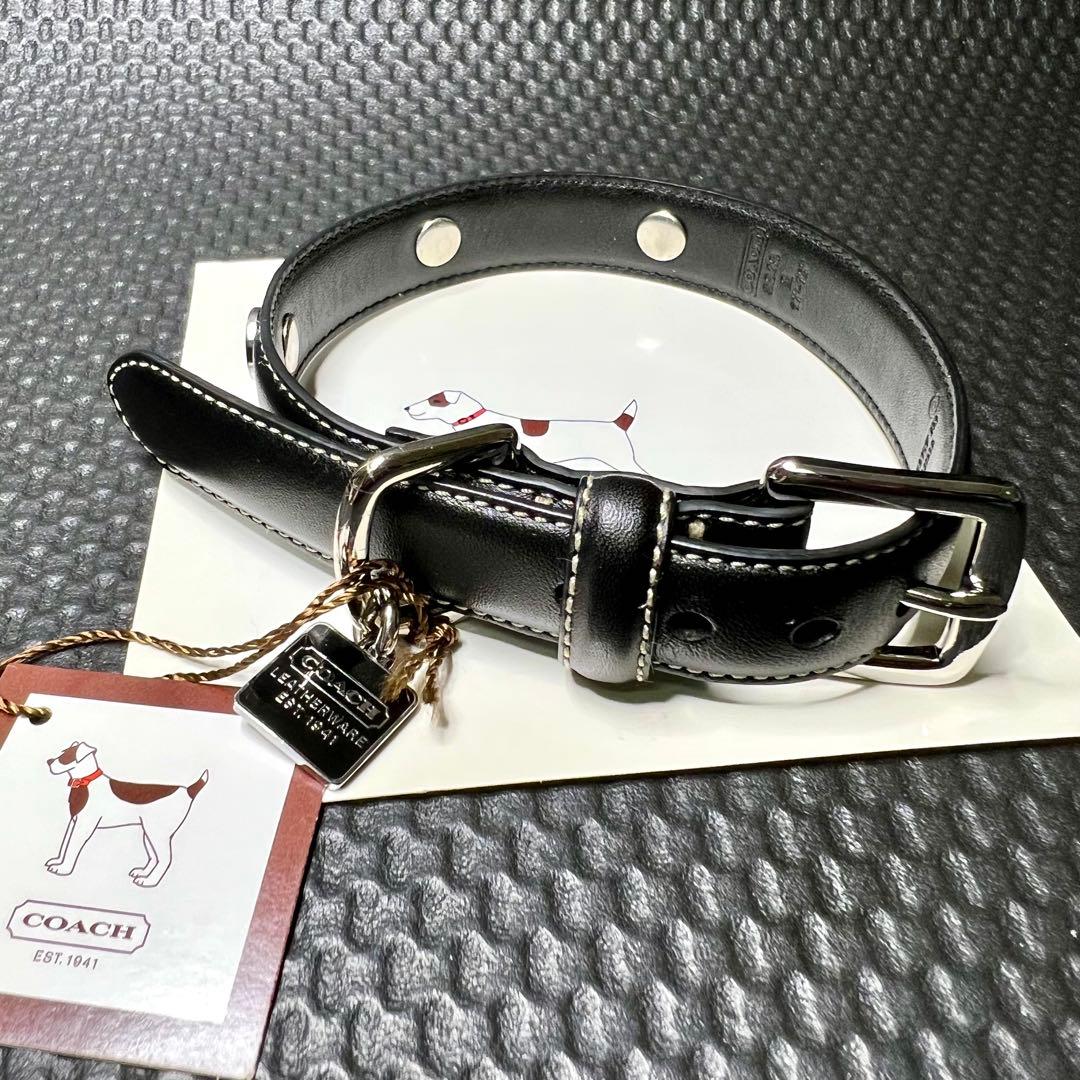 【新品未使用】COACH/コーチ☆ドッグカラー☆黒☆レザー☆8848☆Sサイズ