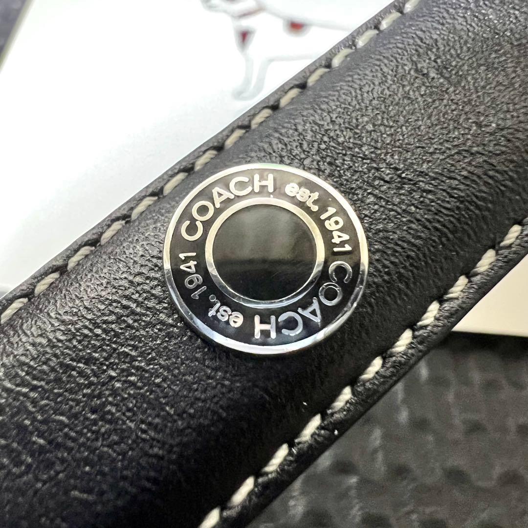 【新品未使用】COACH/コーチ☆ドッグカラー☆黒☆レザー☆8848☆Sサイズ