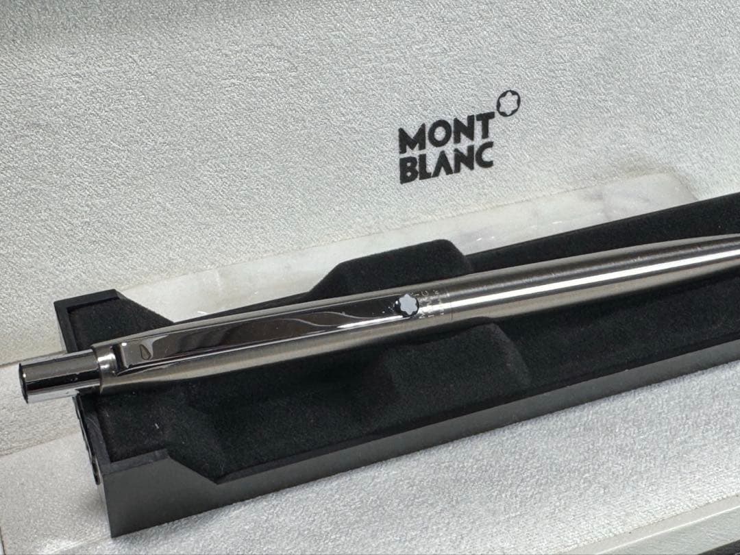 【新品未使用】MONT BLANC シルバーボールペン　スリムライン