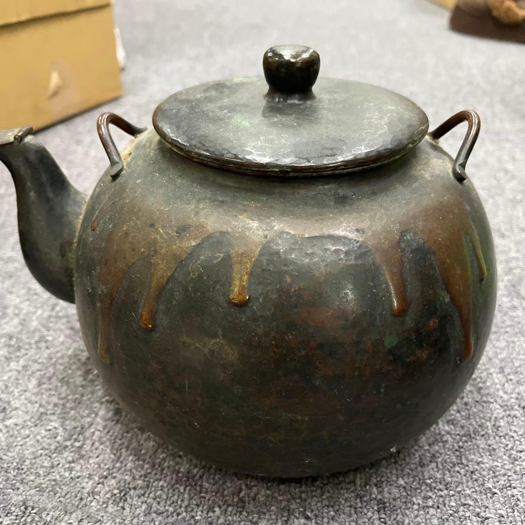 日本 古道具銅のやかん銅器の茶壺（急須）