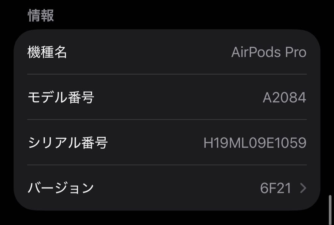 【Apple】AirPods Pro 第1世代 正規品（動作確認済）