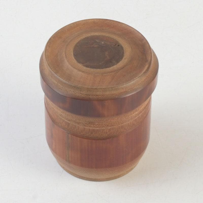 茶道具　古竹製　茶入　茶壷　仕覆付　時代箱　V　A52