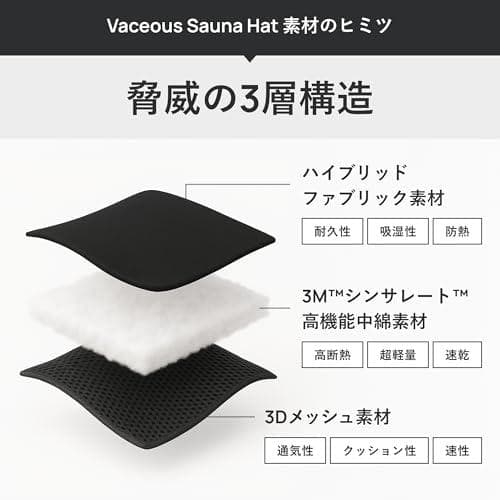 [S SaunaNova] サウナハット 【100個以上研究した理想形】 メンp