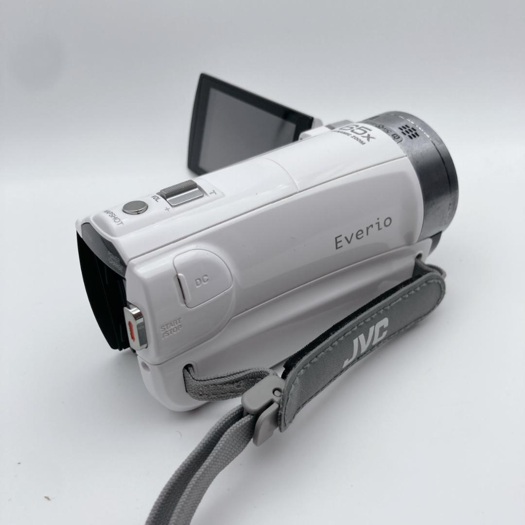 実写有【良品】JVC Everio GZ-E565-W ビデオカメラ バッグ付