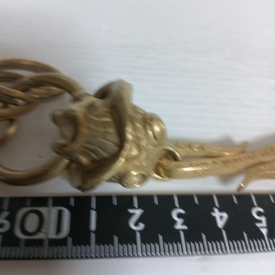 真鍮製キーホルダー　ウォレットチェーン　アンティークキーホルダー